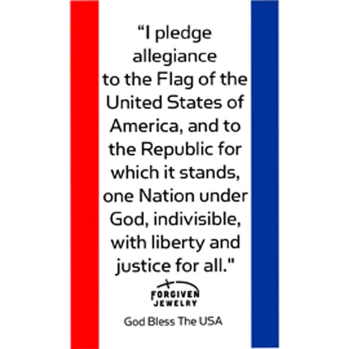 Land Of the Free Inspirational Pocket Card - Forgiven Jewelry