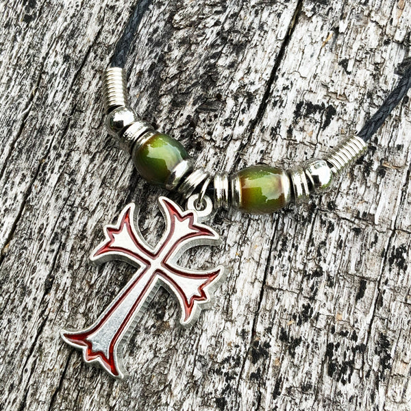 Cross Flare Mood Bead Necklace - Forgiven Jewelry
