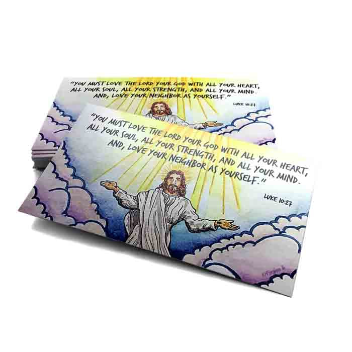 Love The Lord Your God 10 Commandments Inspirational Pocket Card - Forgiven Jewelry