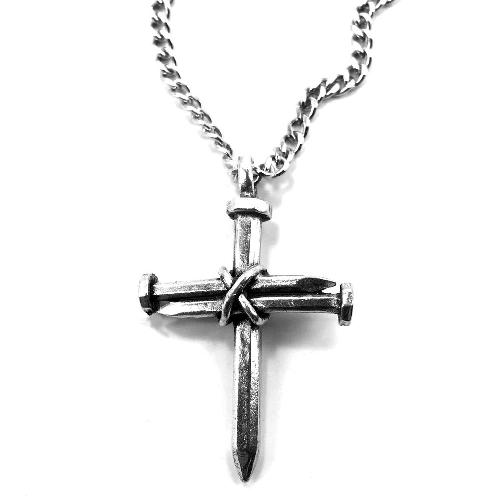 Nail Cross Necklace On 18 Inch Chain - Forgiven Jewelry