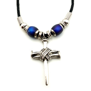 Cross Mood Bead Necklace - Forgiven Jewelry