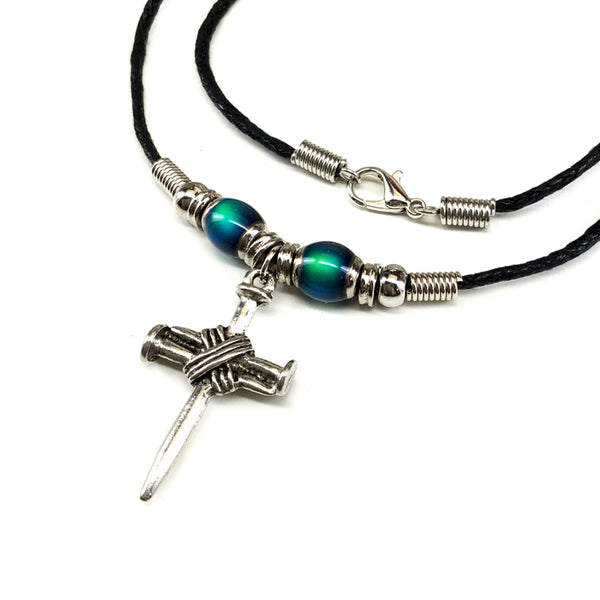 Cross Mood Bead Necklace - Forgiven Jewelry