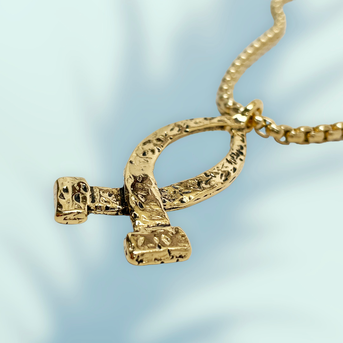 Ichthus Large Fish Gold Finish Pendant Gold Finish Heavy Chain Necklace