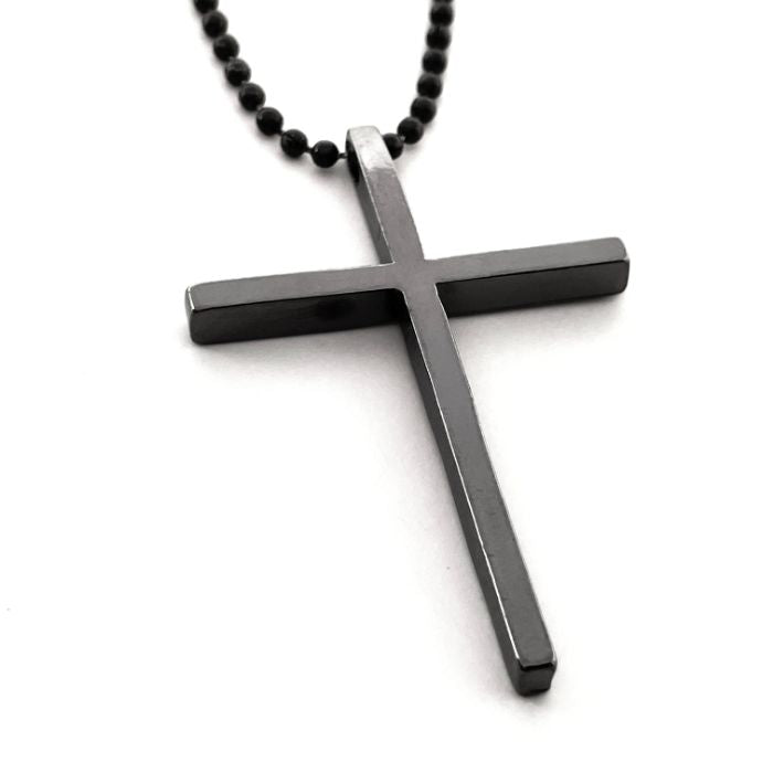 Blacksmith Forged Cross Necklace with Black Adjustable Cord – Tennessee  Blacksmith