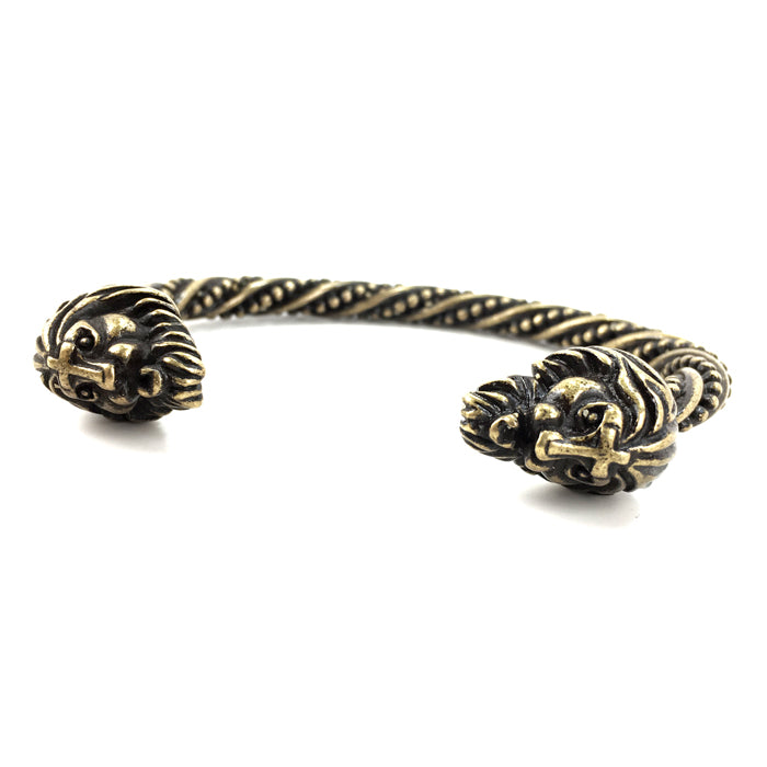Vikings Lion Bangle Brass - Forgiven Jewelry
