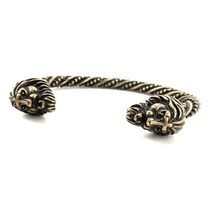 Vikings Lion Bangle Brass - Forgiven Jewelry