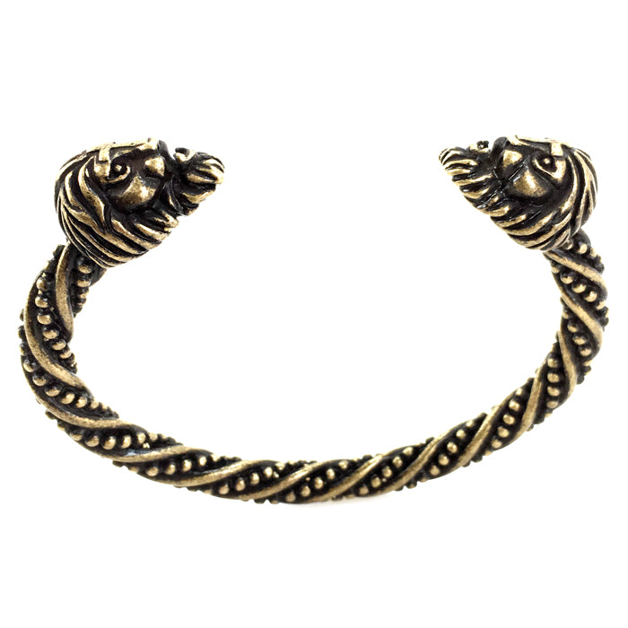 Vikings Lion Bangle Brass - Forgiven Jewelry
