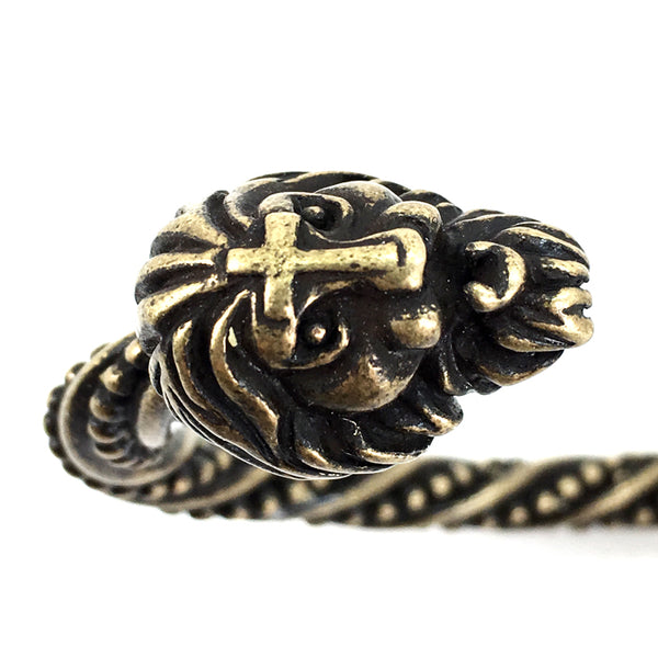Vikings Lion Bangle Brass - Forgiven Jewelry