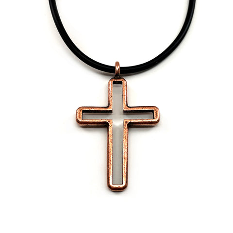 Cross Antique Copper Pendant Necklace - Forgiven Jewelry