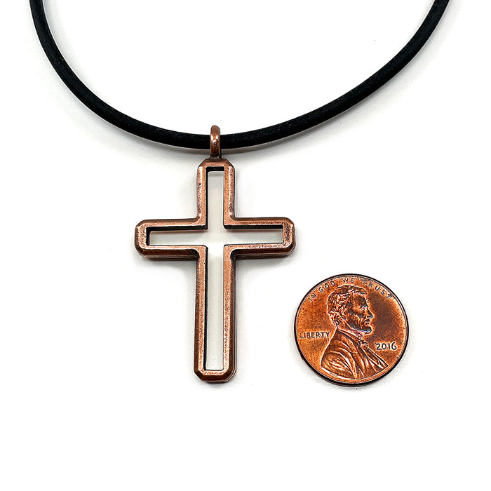 Cross Antique Copper Pendant Necklace