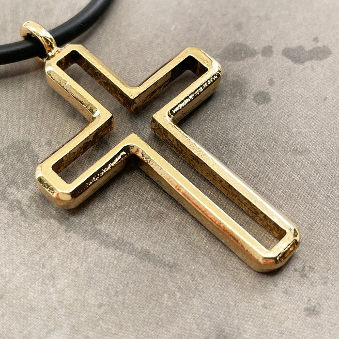 Cross Gold Pendant Necklace - Forgiven Jewelry
