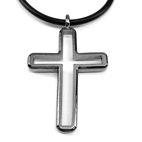 Cross Gunmetal Pendant Necklace - Forgiven Jewelry