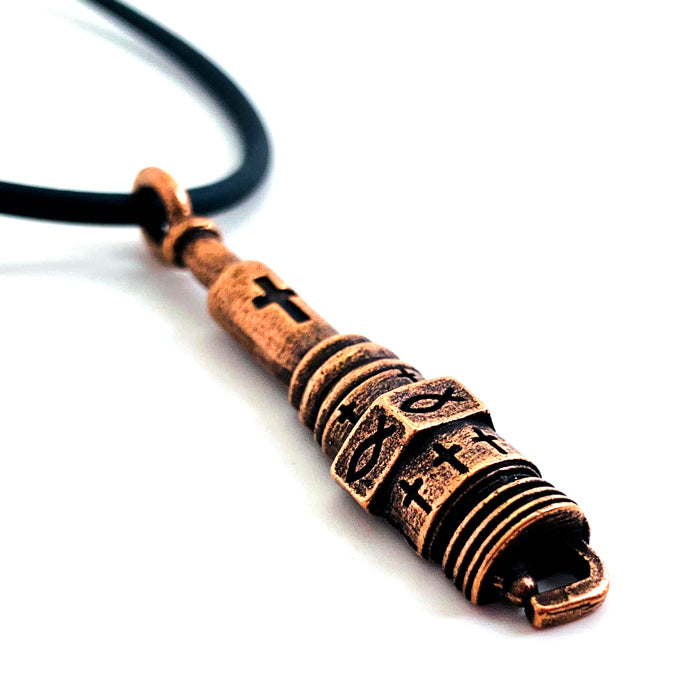 Spark Plug Copper Necklace - Forgiven Jewelry