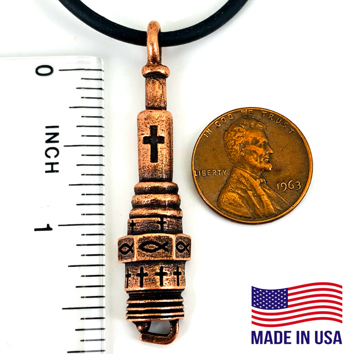 Spark Plug Copper Necklace - Forgiven Jewelry