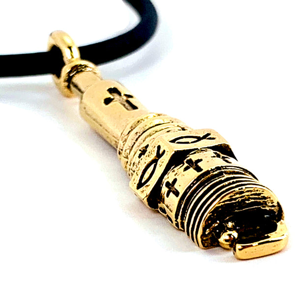 Spark Plug  Gold Necklace - Forgiven Jewelry