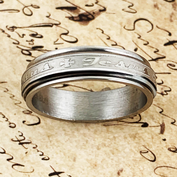 Jesus Spinner Ring - Forgiven Jewelry