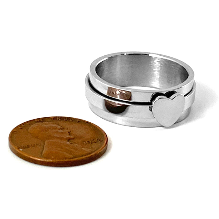 Heart spinner ring - Forgiven Jewelry