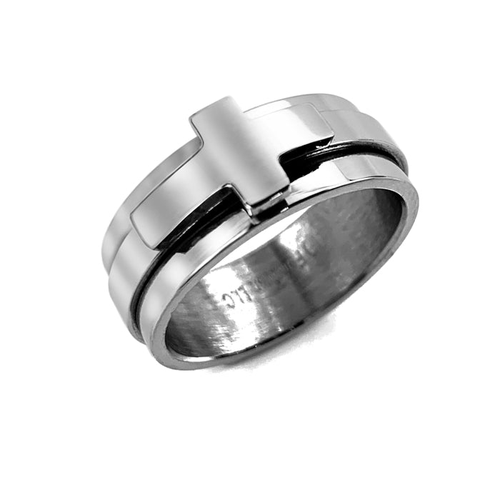Cross Spinner Ring - Forgiven Jewelry
