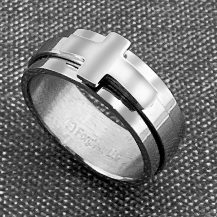 Cross Spinner Ring - Forgiven Jewelry