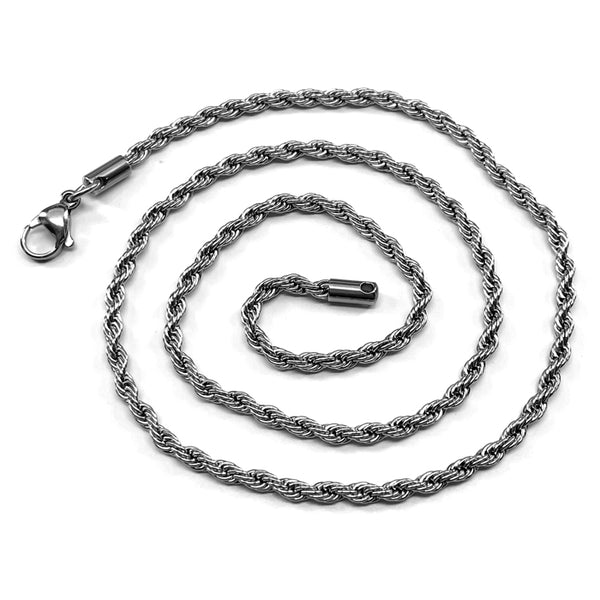 Baseball Bat Cross Small Necklace Rope Chain - Forgiven Jewelry