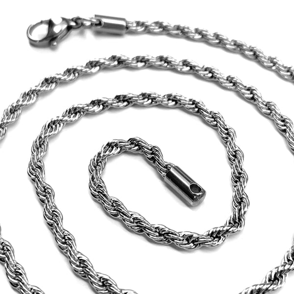 Twisted Rope Neck Chain Select Your Size - Forgiven Jewelry
