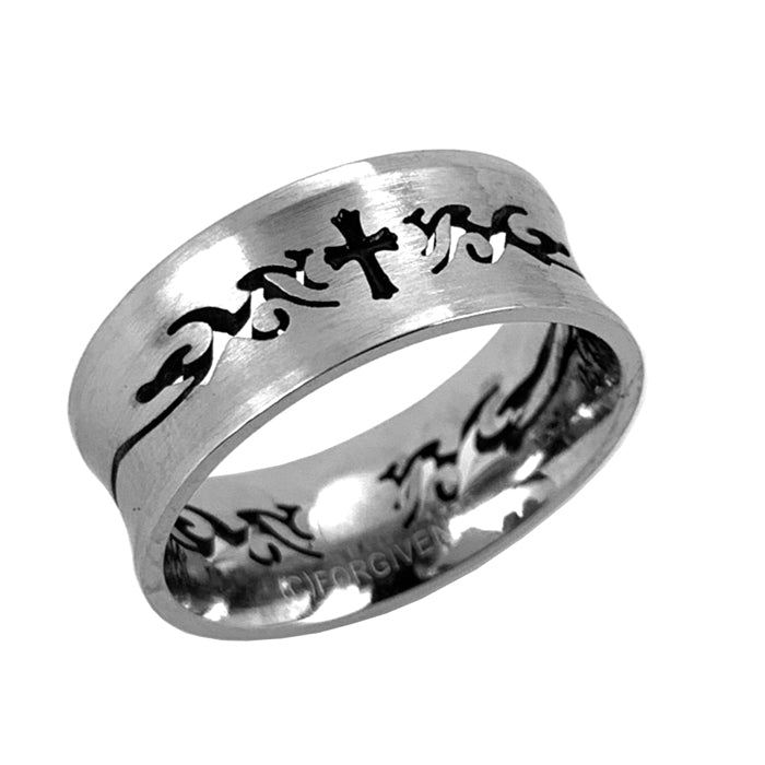 Cross Ring Tribal Design - Forgiven Jewelry