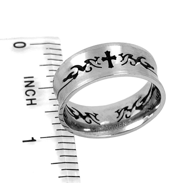 Cross Ring Tribal Design - Forgiven Jewelry