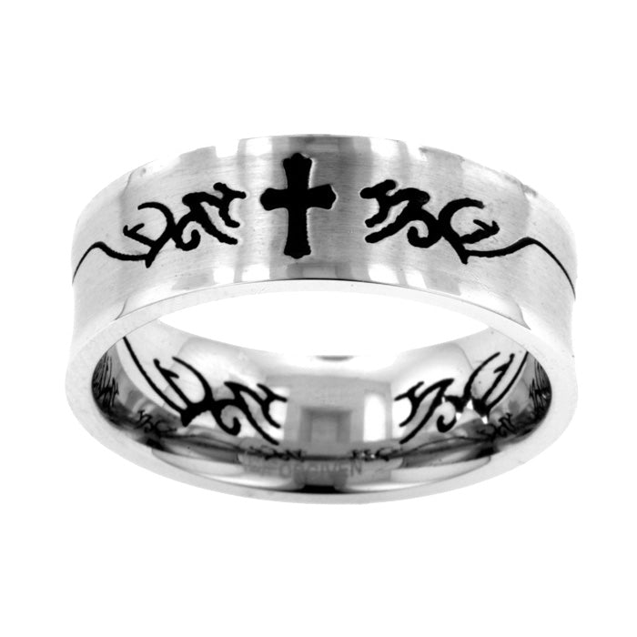 Cross Ring Tribal Design - Forgiven Jewelry