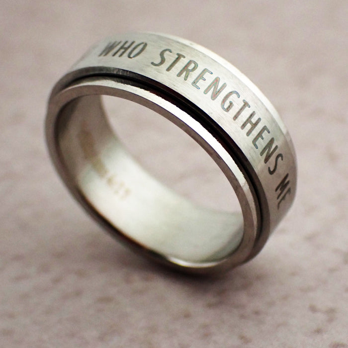 I Can Do All Things Spinner Ring - Forgiven Jewelry