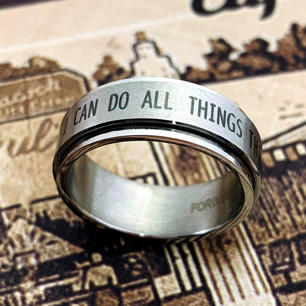 I Can Do All Things Spinner Ring - Forgiven Jewelry