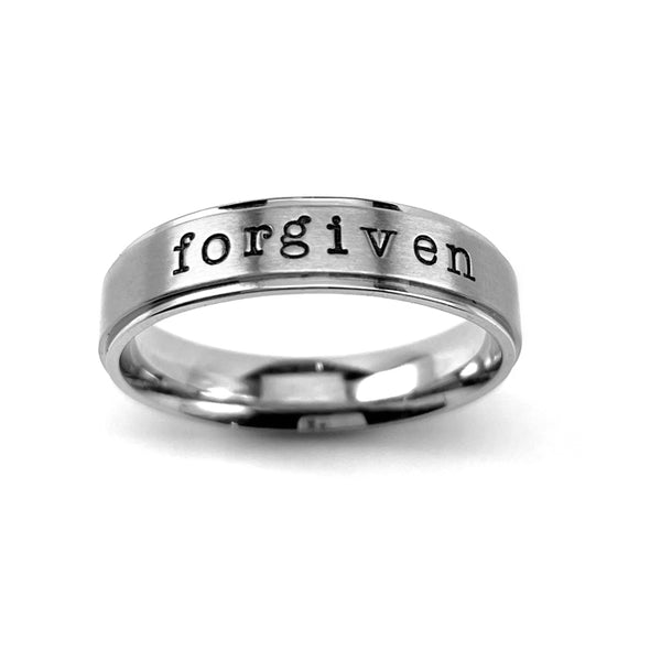 Forgiven Hand Stamped Band Ring - Forgiven Jewelry