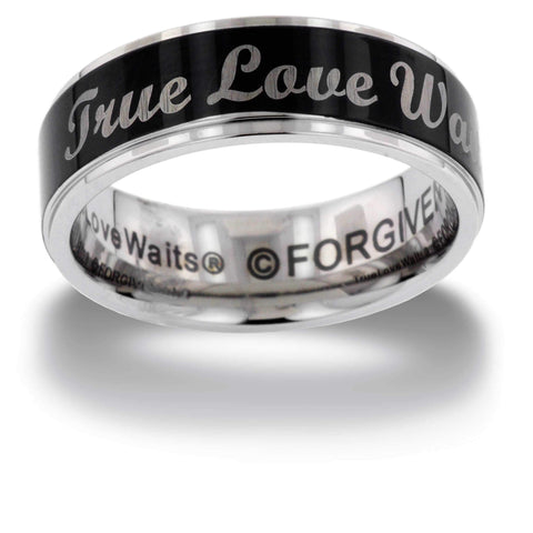 True Love Waits Black Filled Ring - Forgiven Jewelry