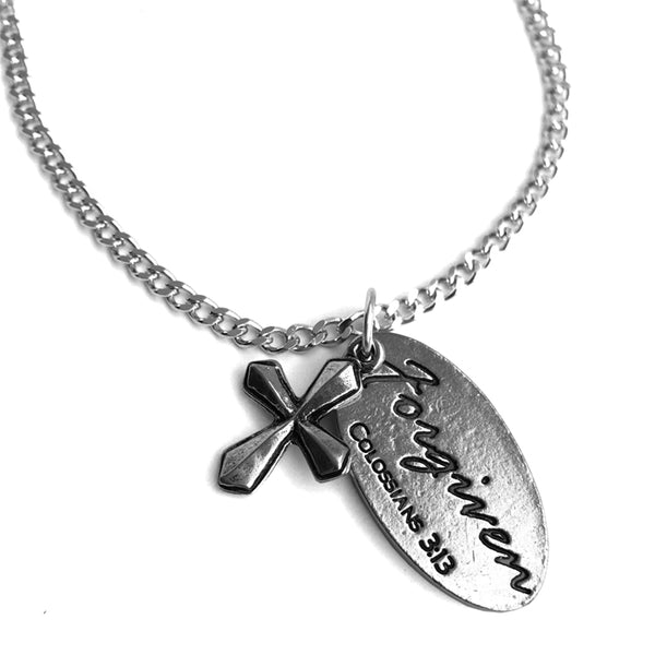 Cross Forgiven Tag Chain Necklace - Forgiven Jewelry
