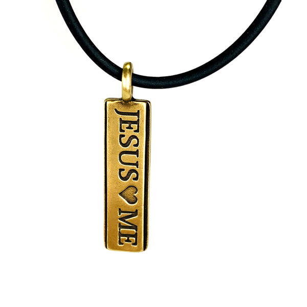 Jesus Loves Me Brass Necklace - Forgiven Jewelry