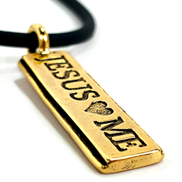 Jesus Loves Me Gold Necklace - Forgiven Jewelry
