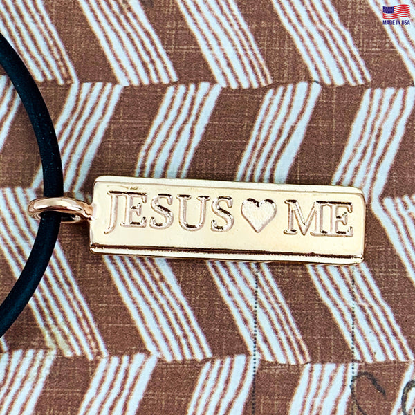 Jesus Loves Me Rose Gold Necklace - Forgiven Jewelry