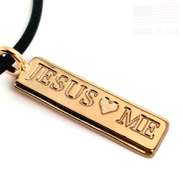 Jesus Loves Me Rose Gold Necklace - Forgiven Jewelry