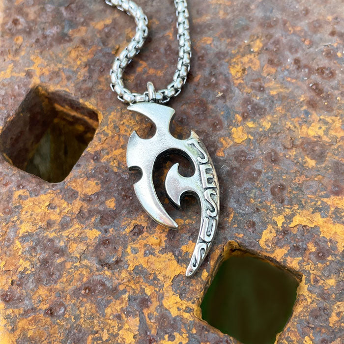 Jesus Necklace on Heavy Box Chain - Forgiven Jewelry