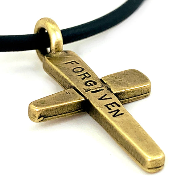Forgiven Cross Necklace Brass - Forgiven Jewelry