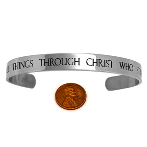 Phil 4:13 Stainless Steel Bracelet - Forgiven Jewelry