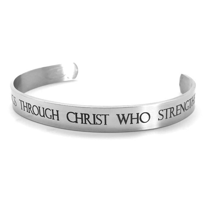 Phil 4:13 Stainless Steel Bracelet - Forgiven Jewelry