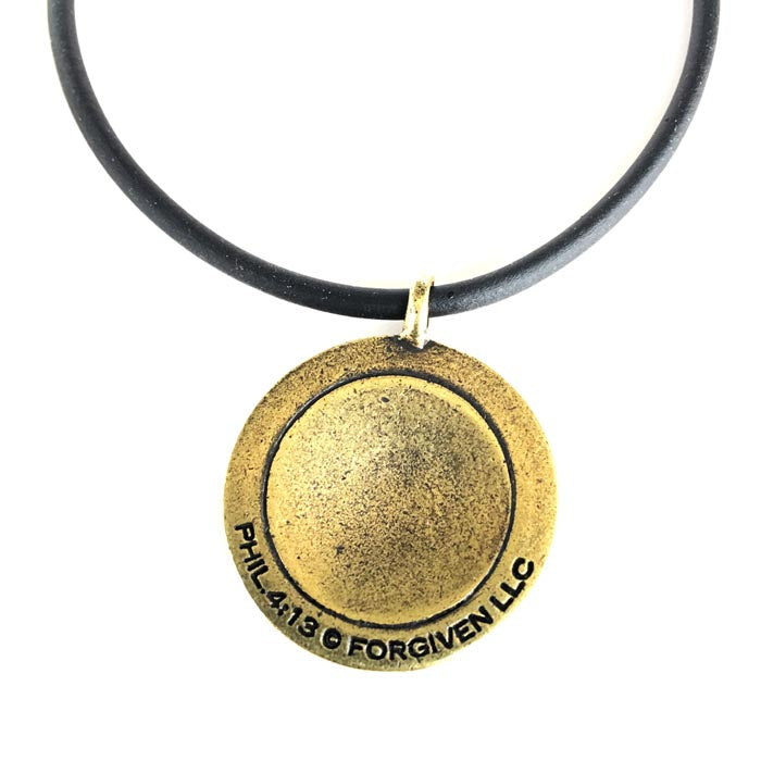 Baseball Necklace Phil 4:13 Brass - Forgiven Jewelry