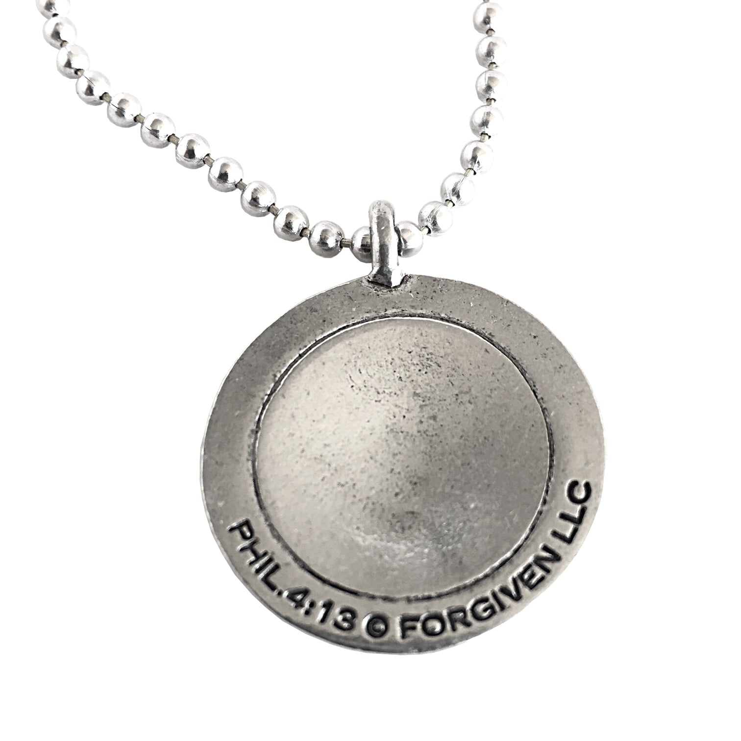 Basketball Antique Silver Necklace - Forgiven Jewelry
