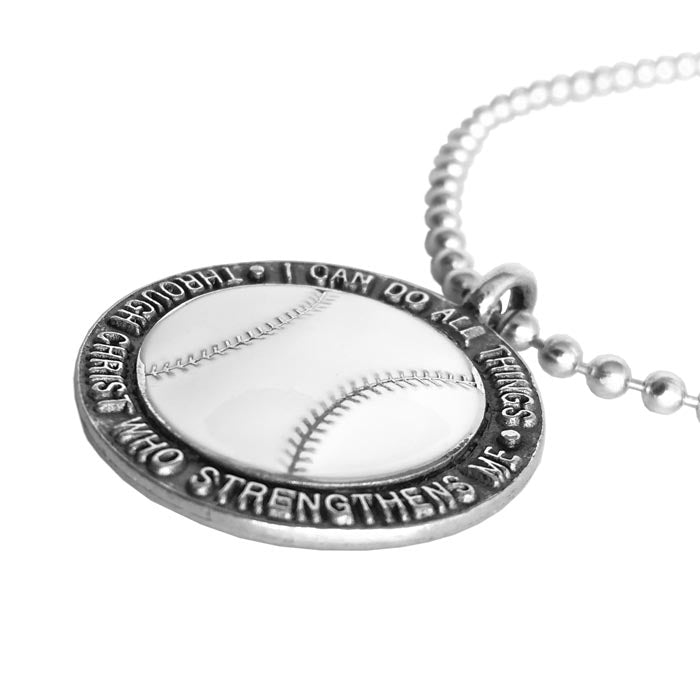 Phil 4:13 Baseball Necklace - Forgiven Jewelry