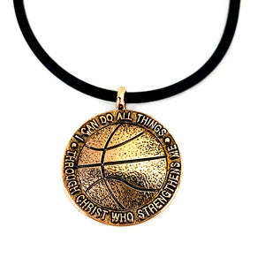 Basketball Necklace Rose Gold Color Finish - Forgiven Jewelry