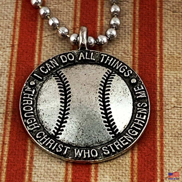 Baseball I Can Do Necklace - Forgiven Jewelry