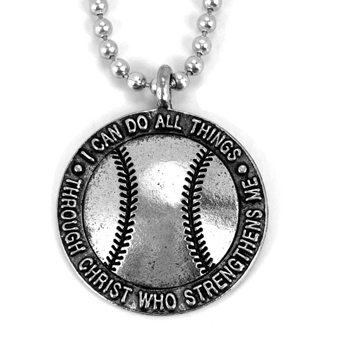 Baseball I Can Do Necklace - Forgiven Jewelry