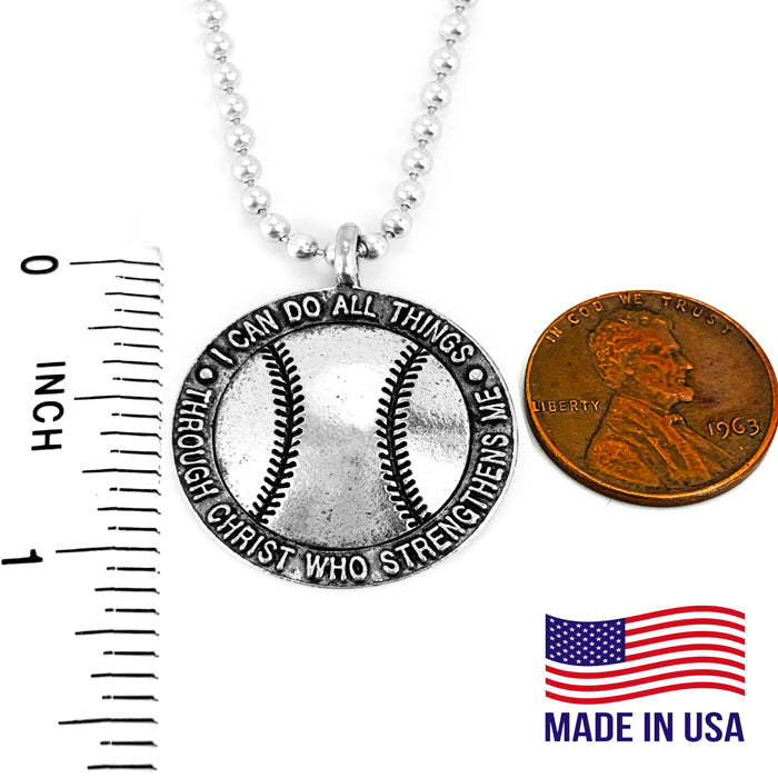 Baseball I Can Do Necklace - Forgiven Jewelry