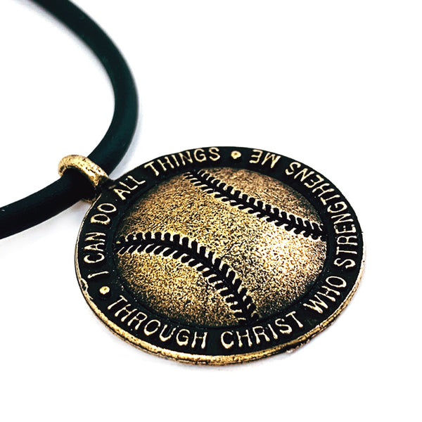 Baseball Necklace Brass - Forgiven Jewelry