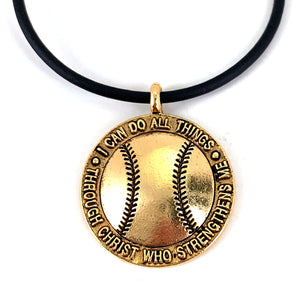 Baseball Necklace Gold - Forgiven Jewelry